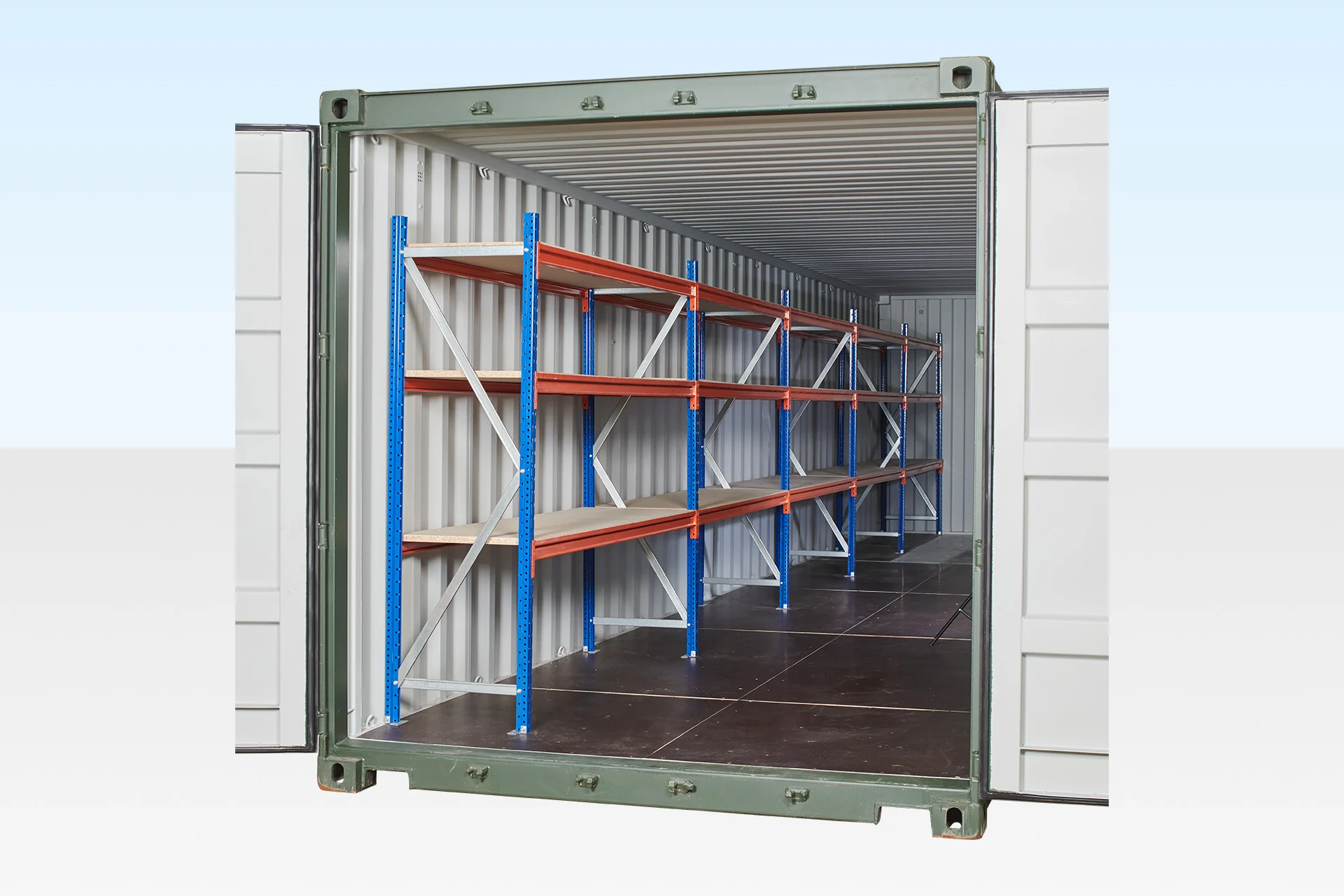 Adjustable Heavy Duty Three Tier Racking For Rear Of Container - Image 2