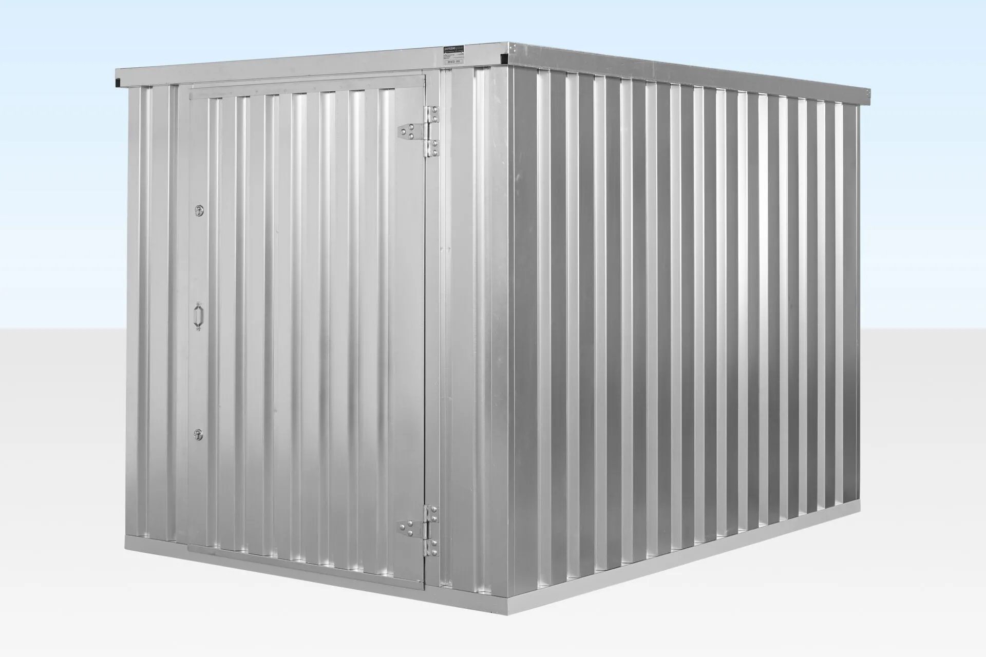 3M X 2.1M Flat Pack Storage Container – Galvanised - Image 2