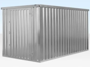 4M X 2.1M Flat Pack Container Store – Galvanised