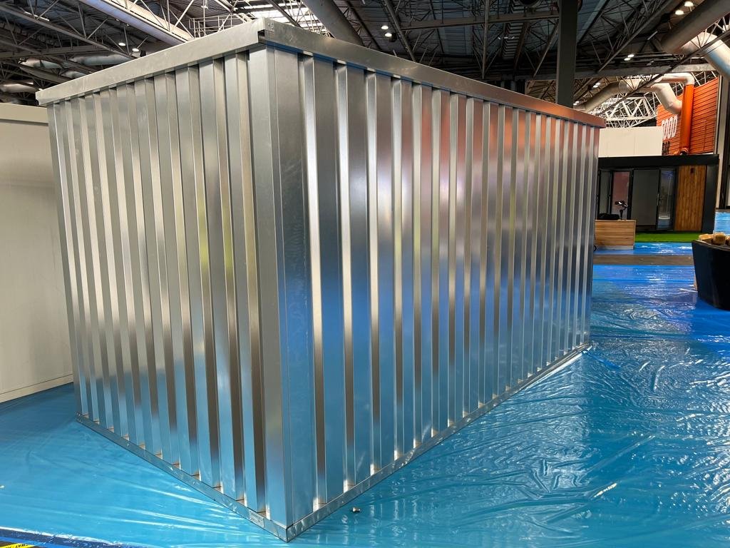 4M X 2.1M Flat Pack Container Store – Galvanised - Image 2
