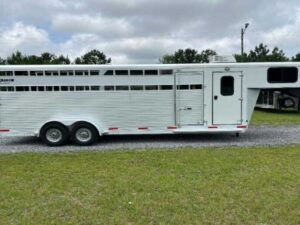 Used 2022 Shadow STK Stock Trailer with 8′ Short Wall